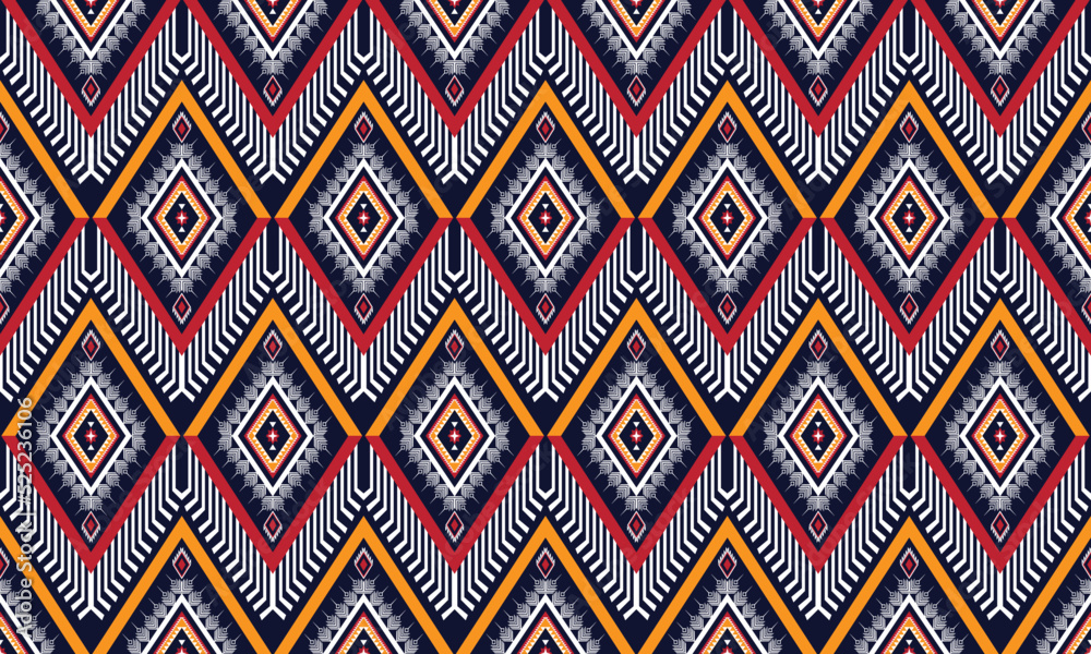 Geometric ethnic flower pattern for background,fabric,wrapping,clothing,wallpaper,Batik,carpet,embroidery style. Geometric ethnic flower pattern for background,fabric,wrapping,clothing,wallpaper,Batik,carpet,embroidery style.