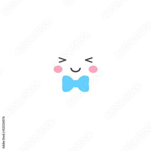 Cute cartoon milk teeth vector Adorned with a bow and a tiara to decorate the children's tooth bags.