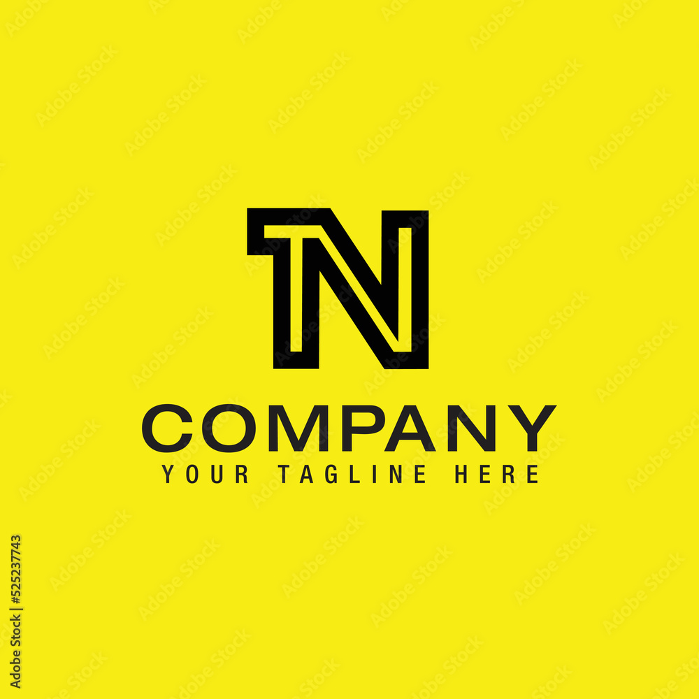 Alphabet TN monogram logo. Initial TN NT Logo Line Design Template Vector Alphabet TN monogram logo. Initial TN NT Logo Line Design Template Vector