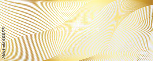 Premium background design with diagonal line pattern in gold colour. Vector horizontal gold template for business banner, formal invitation, luxury voucher, prestigious gift certificate
