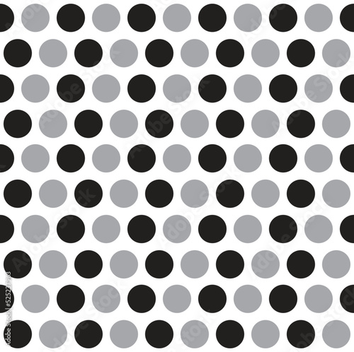 Cute Black White Grey Polkadot Circle Round Sphere Abstract Shape Element Gingham Checkered Tartan Plaid Scott Pattern Illustration Wrapping Paper  Picnic Mat  Tablecloth  Fabric Background
