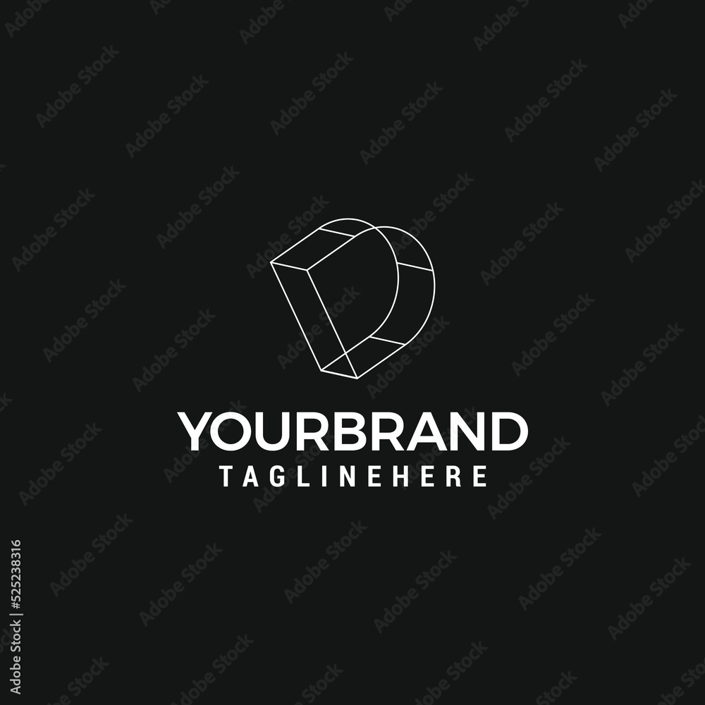 creative initial D Letter Logo Line Design Template Vector creative initial D Letter Logo Line Design Template Vector