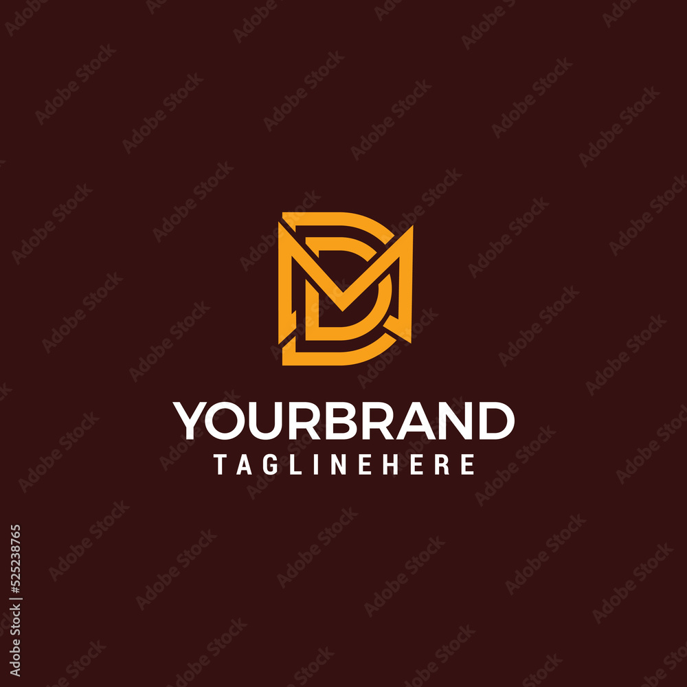 letter md simple Logo Line Design Template Vector letter md simple Logo Line Design Template Vector