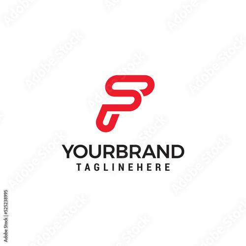 Letter FP creative monogram logo design