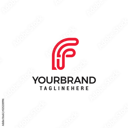 Letter FP PF Logo Design Creative Minimal Monogram design