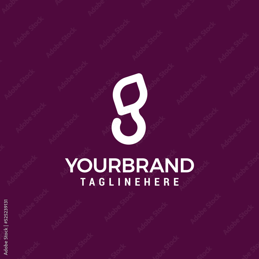 Letter G leaf Logo Design Template Vector