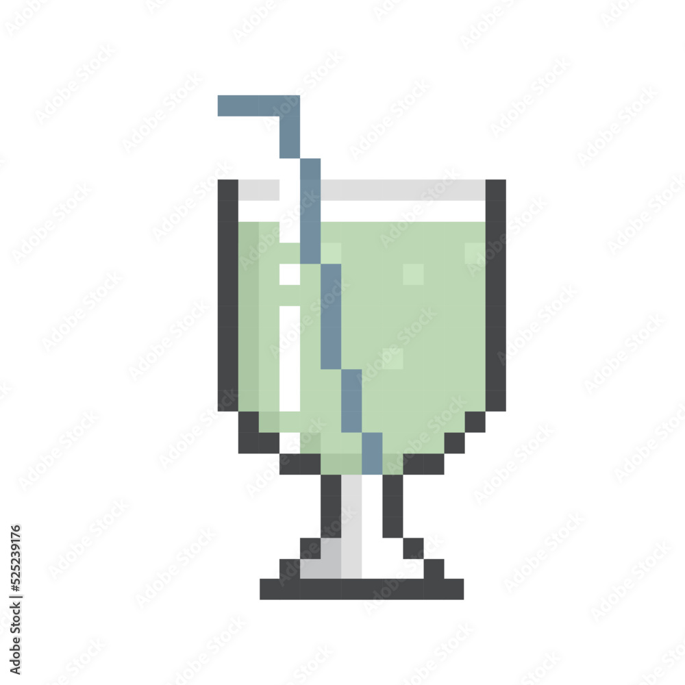 Fototapeta premium ドット絵のシンプルなジュース