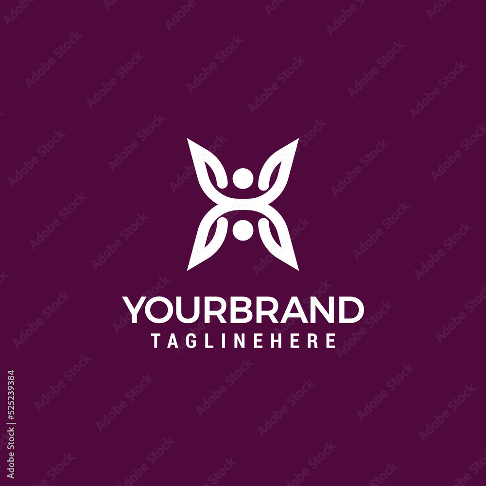 Obraz premium Letter H Butterfly Creative Logo Vector Design Abstract emblem