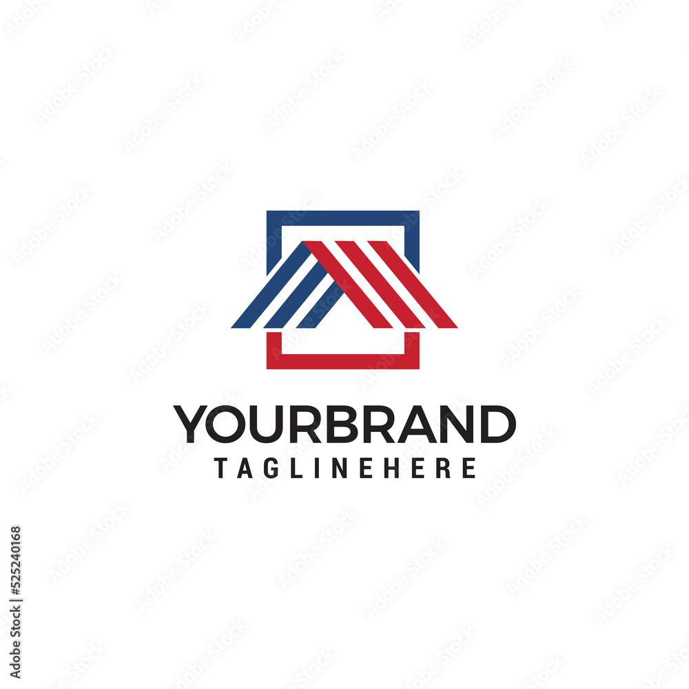 simple square homes logo design template vector simple square homes logo design template vector