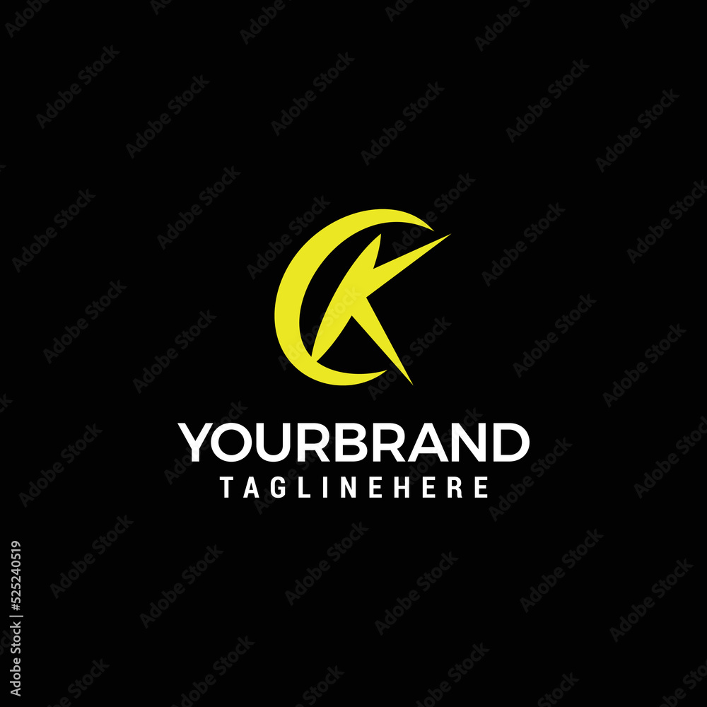 Abstract Letter Initial CK KC Vector Logo Design Template Abstract Letter Initial CK KC Vector Logo Design Template