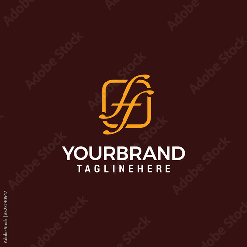 Luxurious monogram logo concept of letter H for real estate company