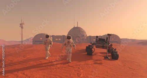 Obraz na plátně Mars colony