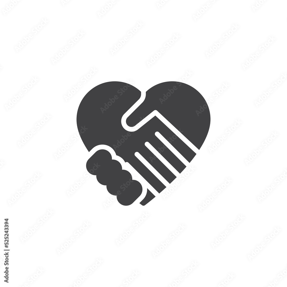 Partnership heart vector icon