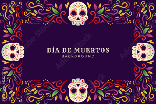 gradient Dia de muertos, day of dead background illustration photo