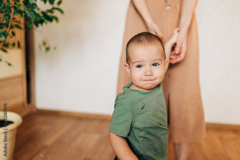 Little kid child boy with adult mum enjoying time at home. Family love relations and maternity happiness. Lifestyle authentic indoors people Little kid child boy with adult mum enjoying time at home. Family love relations and maternity happiness. Lifestyle authentic indoors people
