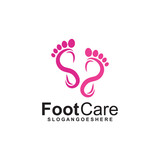 Foot Care Logo Template Design Vector. Design concept for Foot care, health service and business