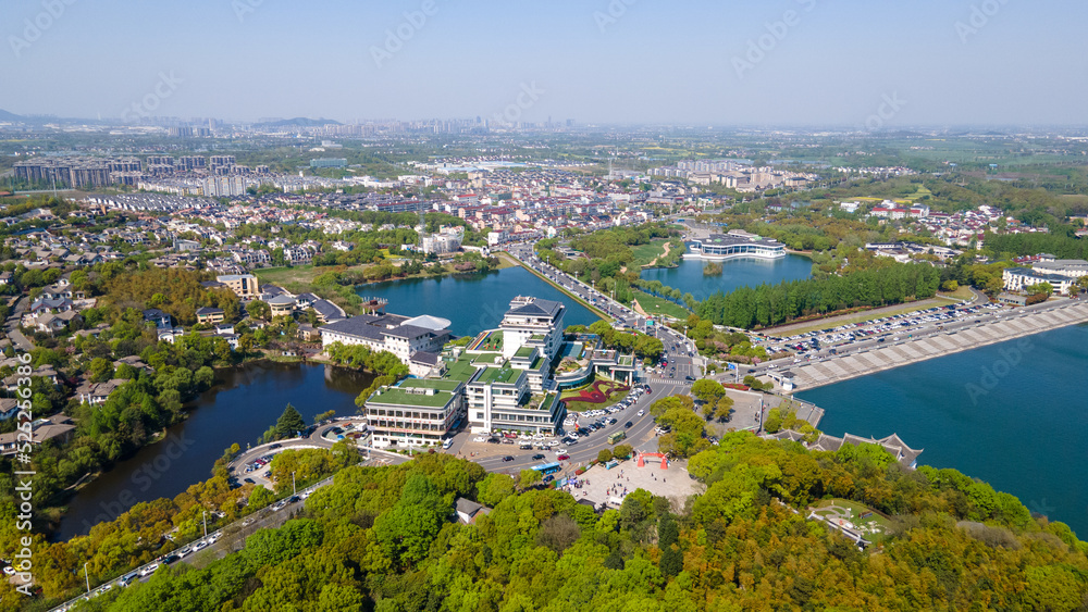 Aerial photography Tianmu Lake Scenic Area, Liyang City, Changzhou City, Jiangsu Province, China