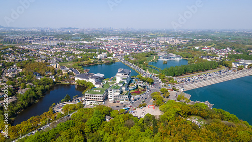 Aerial photography Tianmu Lake Scenic Area  Liyang City  Changzhou City  Jiangsu Province  China