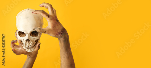 Hands of zombie with human ...