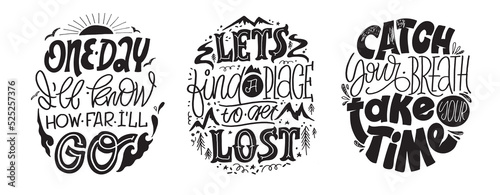 Cute lettering motivation phrase postcard, template for t-shirt design. 