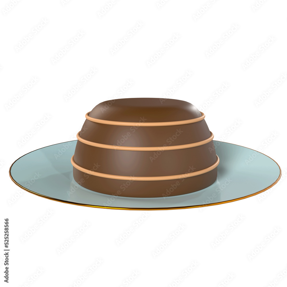 Delicious cake icon isolated 3d render Illustration Delicious cake icon isolated 3d render Illustration
