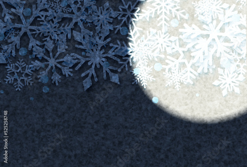 クリスマス　雪　風景　背景