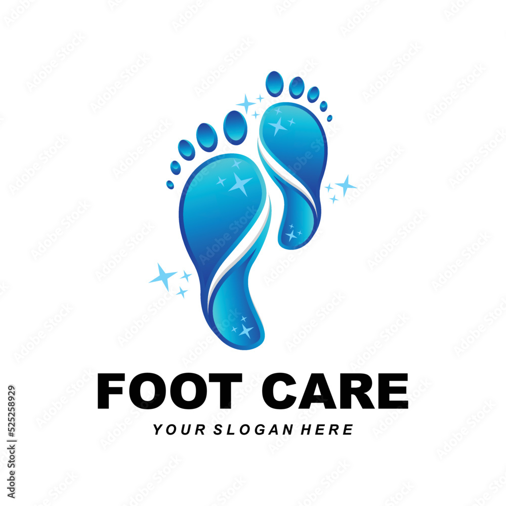 Foot Care Logo Design Health Illustration Woman Pedicure Salon Vector Foot Care Logo Design Health Illustration Woman Pedicure Salon Vector