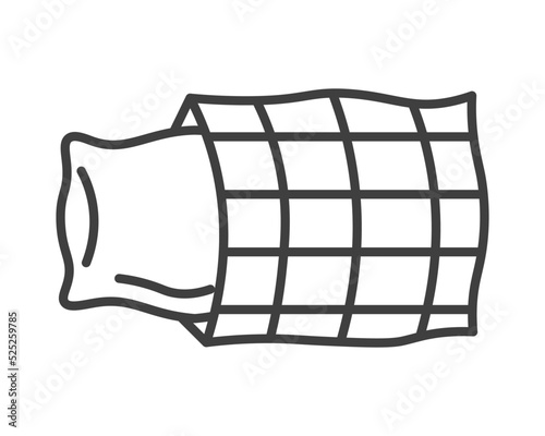 Pillowcase with square pattern, fabric styles