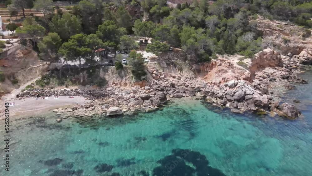 S'illot des Rencli beach in Ibiza, Spain S'illot des Rencli beach in Ibiza, Spain