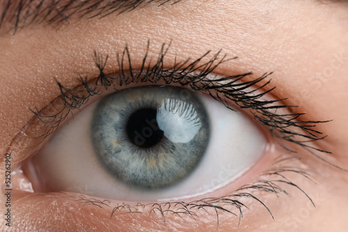 Young woman with blue eyes,...