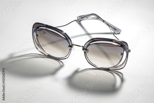 Designer sunglasses on a white background
