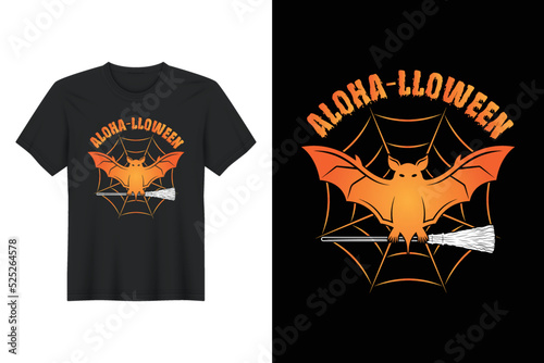 Aloha-Lloween, Halloween T Shirt Design