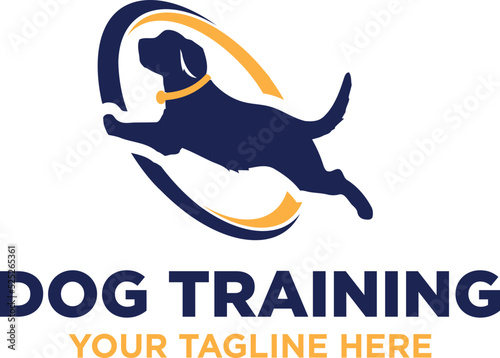 Dog traning logo vector