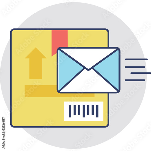 Mail Service Flat Colored Icon