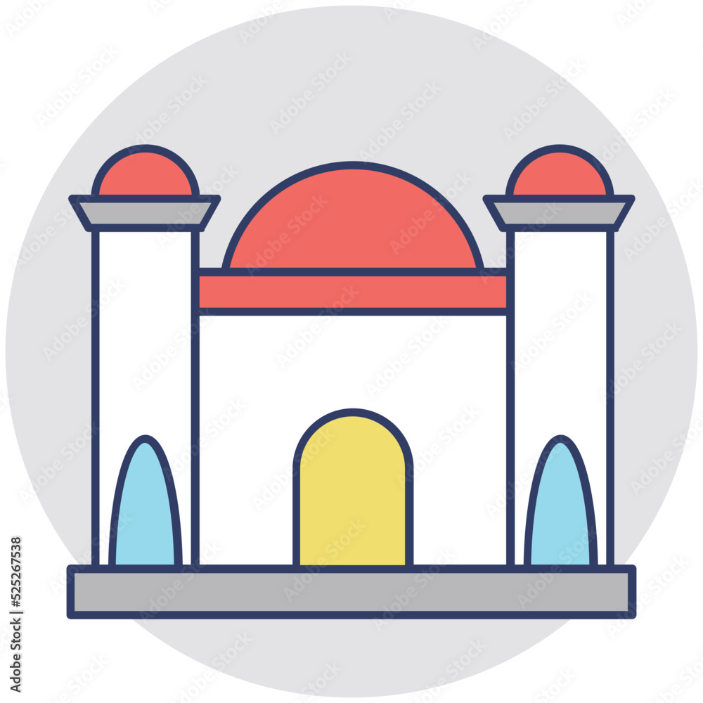 Naklejka premium Mosque Vector Icon