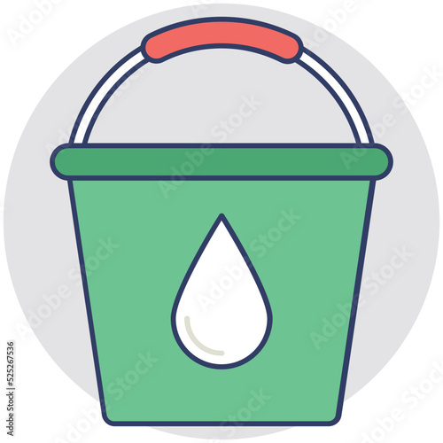 Bucket Vector Icon 