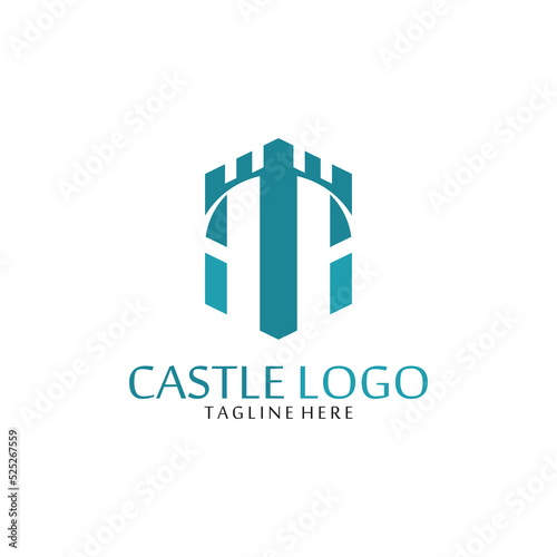 vector castle logo icon template