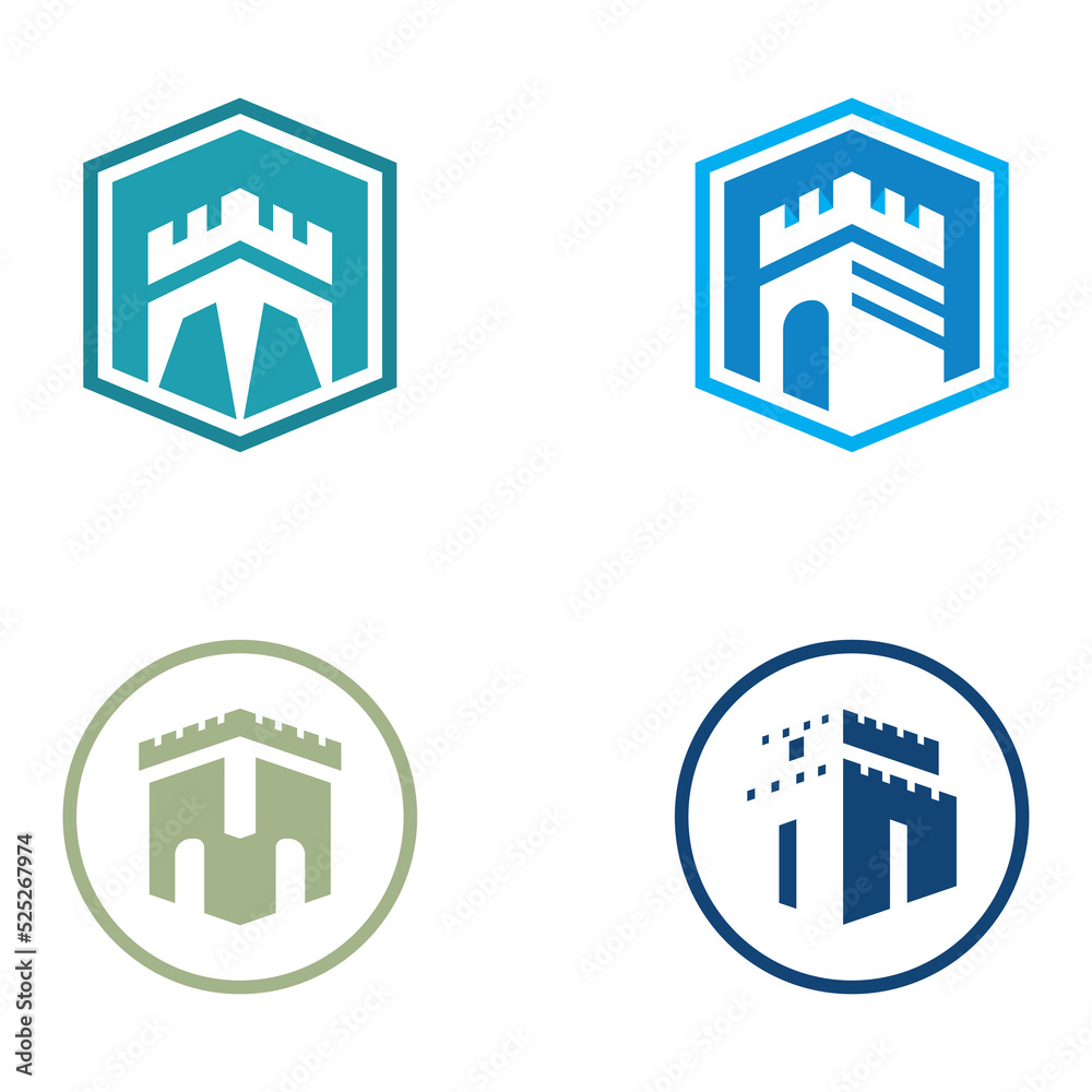 vector castle logo icon template vector castle logo icon template