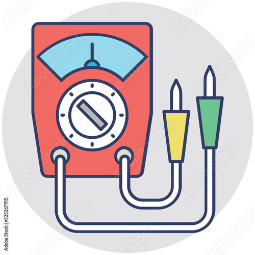 Voltmeter Vector Icon