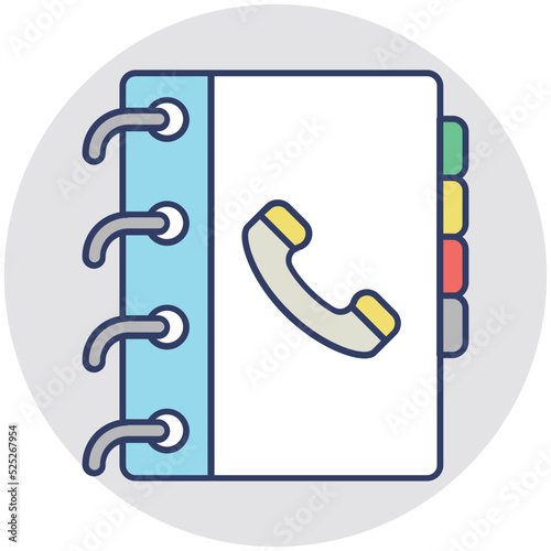 Phone Directory Vector Icon