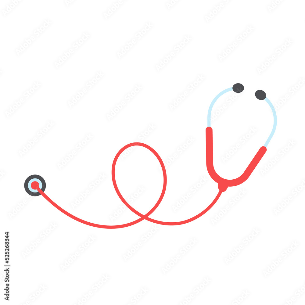 Vector nurse stethoscope silhouette Heart shaped stethoscope line frame Isolated on background. Vector nurse stethoscope silhouette Heart shaped stethoscope line frame Isolated on background.