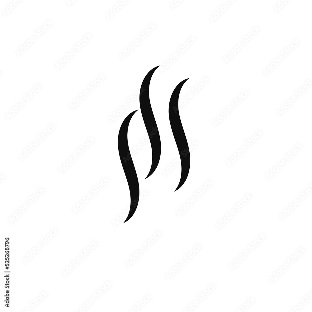 Wavy line vector of rising steam or smoke. Coffee aroma line concept Isolated on white background. Wavy line vector of rising steam or smoke. Coffee aroma line concept Isolated on white background.