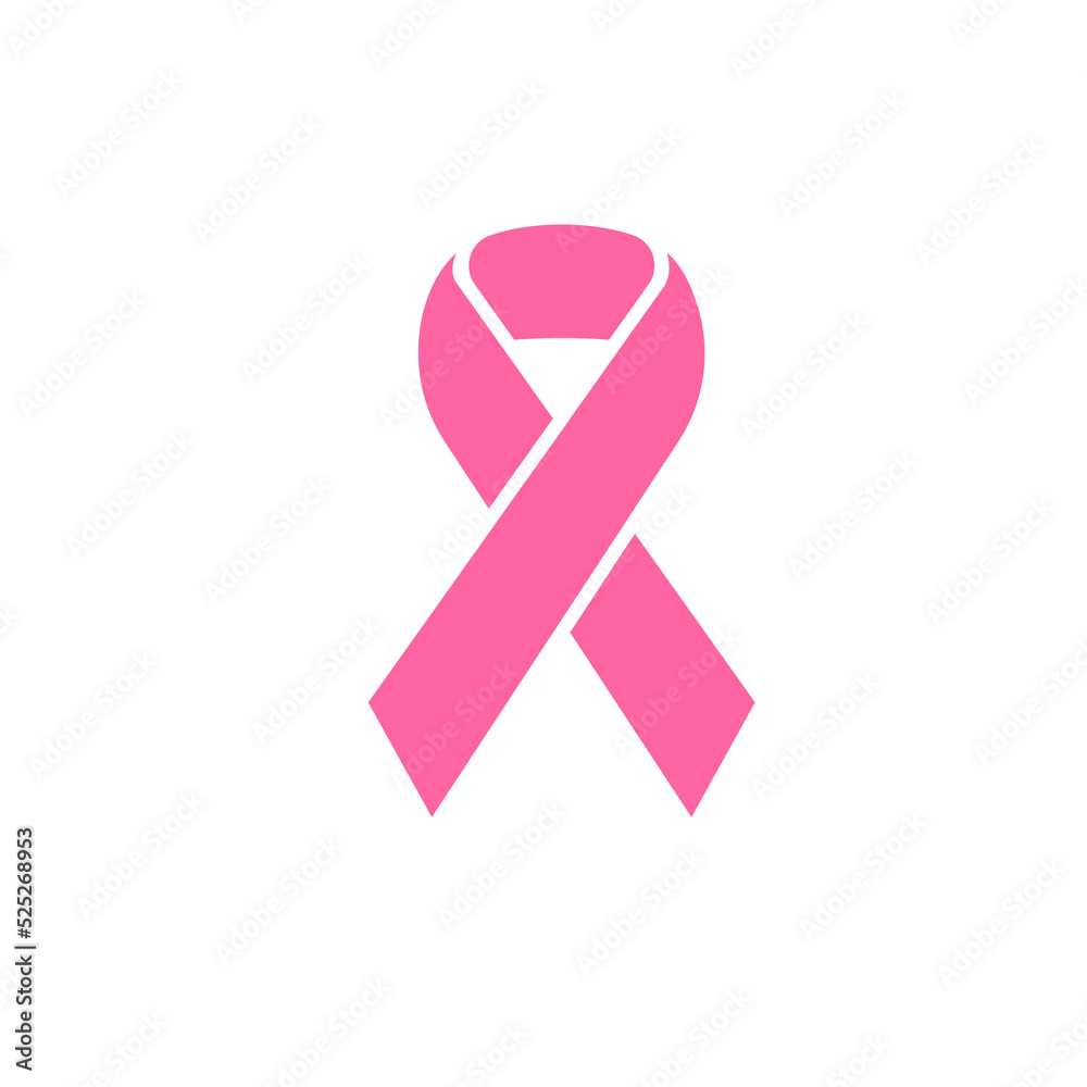 Vector pink ribbon cross Breast cancer day sign in women Cancer fighting ideas