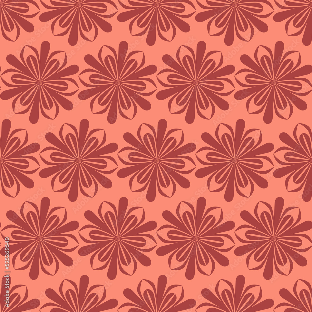 Creative seamless pattern flower plant mandala symmetrical Creative seamless pattern flower plant mandala symmetrical