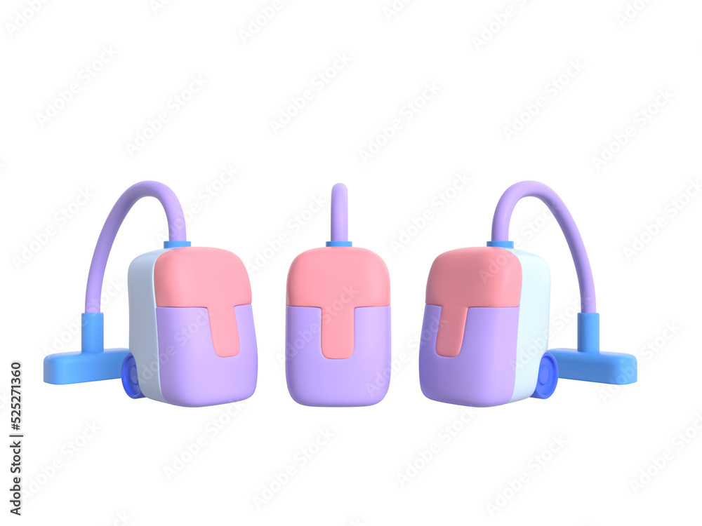 vacuum cleaner with hose and nozzle 3d icon isolated 3d render illustration vacuum cleaner with hose and nozzle 3d icon isolated 3d render illustration