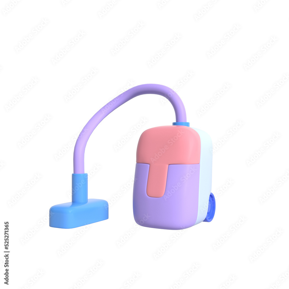 vacuum cleaner with hose and nozzle 3d icon isolated 3d render illustration vacuum cleaner with hose and nozzle 3d icon isolated 3d render illustration