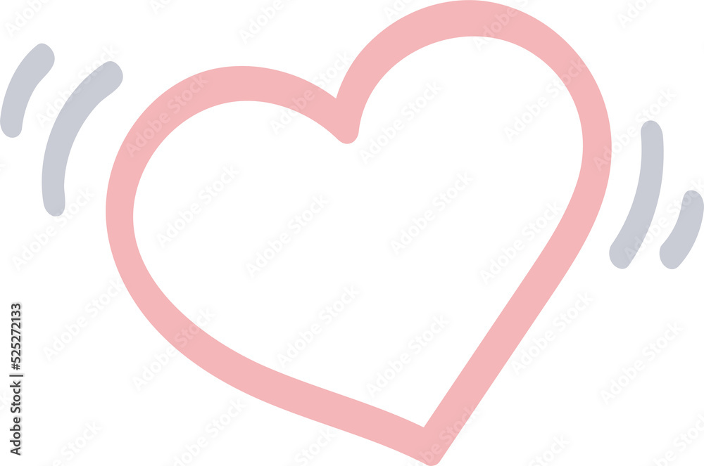 cute pastel pink hand drawn doodle heart icon. cute pastel pink hand drawn doodle heart icon.