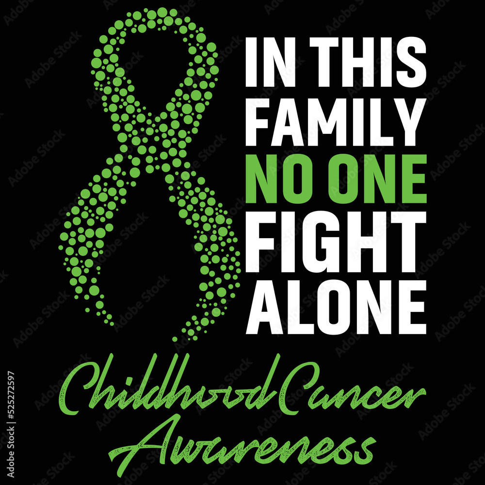 Φωτογραφία In this family  no one fight alone childhood cancer awareness, childhood awareness shirt print template typography design for vector file