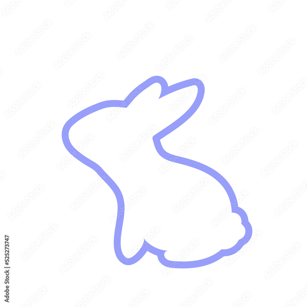 Easter bunny silhouette decoration with bow ornaments And colorful tie. Easter bunny silhouette decoration with bow ornaments And colorful tie.