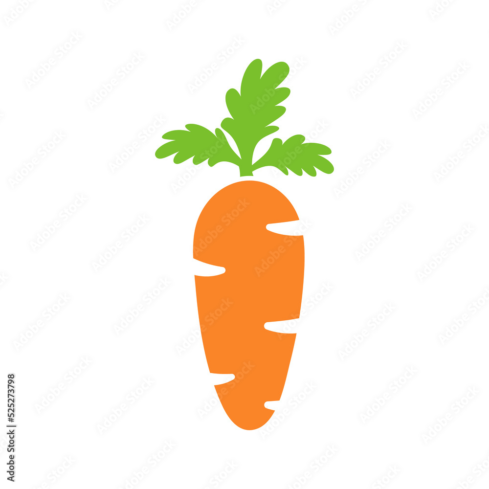 Carrot Vector Orange carrot design Easter Bunny Food Isolated on white background. Carrot Vector Orange carrot design Easter Bunny Food Isolated on white background.
